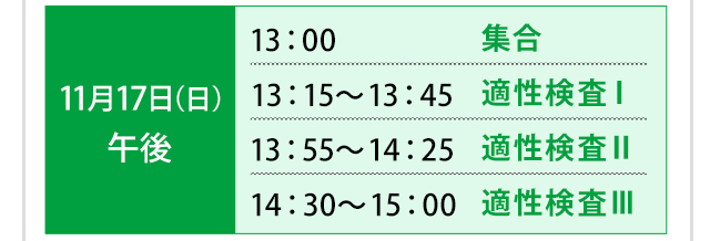 11月17日（日）午後
